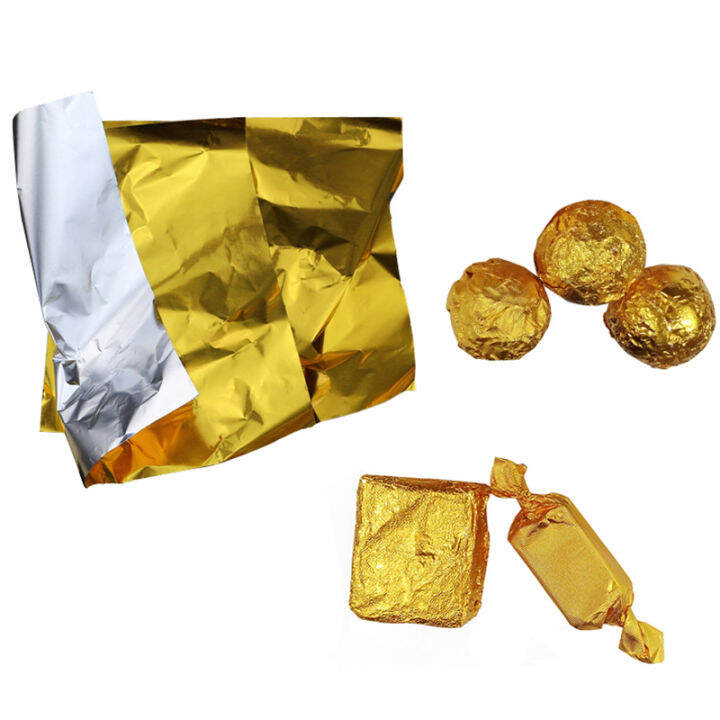 100pcs-pack-golden-aluminum-foil-candy-chocolate-cookie-wrapping-tin-paper-party