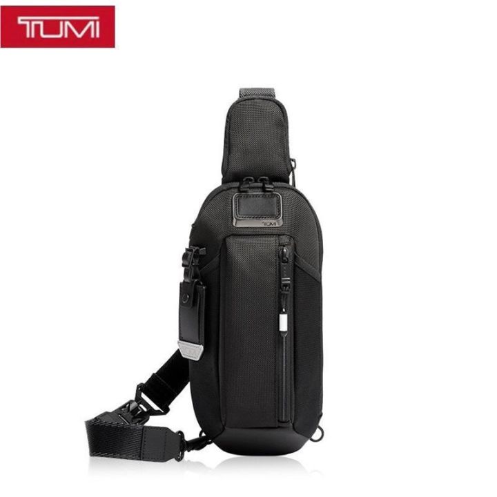 กระเป๋าสะพายไหล่แคปซูลไนลอนแบบพกพา2325002tumi-esports-กระเป๋าสะพายข้างกระเป๋าผู้ชายคาดอกสำหรับผู้ชาย