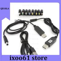 ixoo61 store USB boost power Cable DC 5V to 9V 8.4V 12V 12.6V 8pin male 3.5mm 4.0x1.7mm jack Step UP Module Converter connector Adapter plug