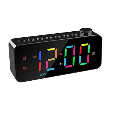 Alarm Clock Digital Alarm Clock RGB Digital Alarm Clock Radio Dual Alarm with Weekday/Weekend Mode, Snooze, FM Radio Sleep Timer, USB Charging Port
