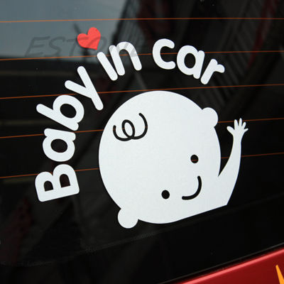 Baby On Board โบก "ทารกในรถ" ป้ายความปลอดภัยรูปลอก/สติ๊กเกอร์ไวนิลรถน่ารัก