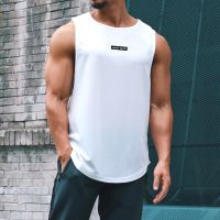 Muscle Guys Gym Workout Fitness Breathable Mens Casual O Neck Tank Tops Summer Absorb Sweat Mesh Quick Dry Cool Feeling T-shirt