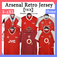 อาร์เซนอล Retro เสื้อบ้านผู้ชายฟุตบอล Jersey ขนาด: S-2XL อาร์เซนอล Jersey Retro ฟุตบอลอาร์เซนอลอาร์เซนอล1995 00/01 90/92 1990 95/96 97/98 Classic Jersey ฟุตบอลเสื้อ Henry Bergkamp Adams Vieira Pires Seaman Charlie George Pat Jennings