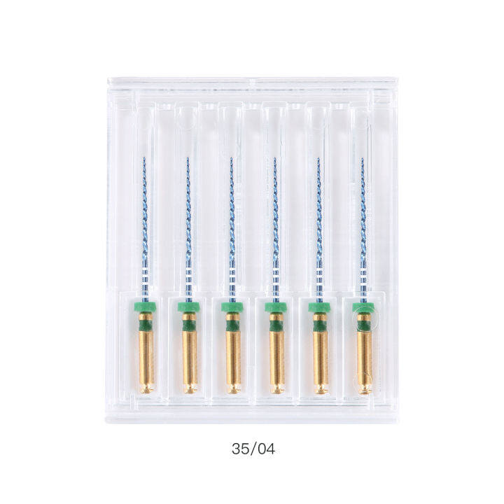 6ชิ้นกล่องทันตกรรม25mm-endo-ไฟล์เครื่องยนต์ใช้รากคลองเครื่องมือ-niti-ไฟล์โลหะผสม