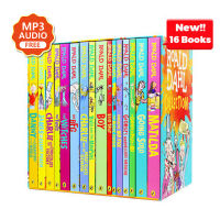 หนังสือเด็กภาษาอังกฤษ 16 Books Roald Dahl Collection Famous Childrens Books Original Chapter Book Series Fantastic Literature English Novel Story Book Set Early Educational Reading for Kids Teens Book Primer Junior Senior High School Student Reading