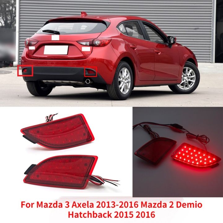  Reflector LED luz de parachoques reemplazar coche LED Reflector parachoques luz para Mazda 3 Axela Hatchback 2013 2014 2015 2016 señal cola freno advertencia lámpara reflectora |  Lazada.vn