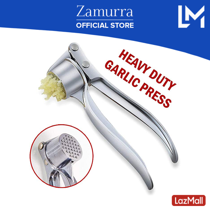 Garlic Press Crusher Grinder Stainless Steel Heavy Duty Manual Mincer