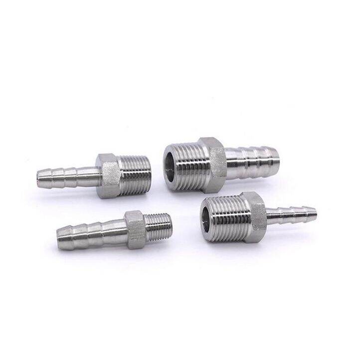 1-8-2-bsp-male-thread-x-barb-hose-tail-304-stainless-steel-water-pipe-fitting-reducer-pagoda-joint-coupling-connector