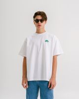 Anē momento tee ,green print on white เสื้อยืด unisex สีขาว ane.wear