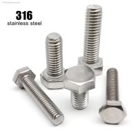 ✴ 1/2/5/10pcs High Quality M3 M4 M5 M6 M8 M10 M12 DIN933 316 A4-80 Stainless Steel Outer External Hex Hexagon Head Cap Bolt Screw