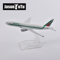 JASON TUTU กระเป๋า16Cm Alitalia Boeing 777โมเดลเครื่องบินอากาศยานโลหะหล่อ1/400สเกลเครื่องบินจำลองของขวัญ