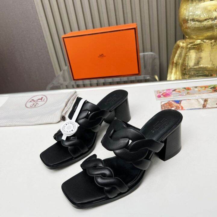 2023-new-high-heel-slippers-womens-genuine-leather-square-head-thick-heels-versatile-large-sandals-outgoing-slippers