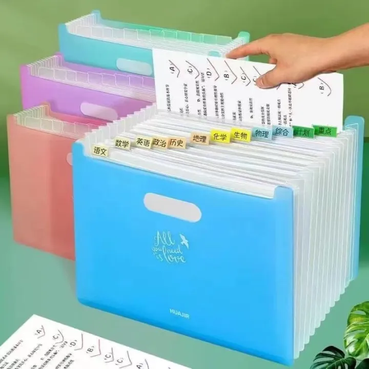 A4 Size 13 Pockets Accordion Style Expanding Envelope Document File