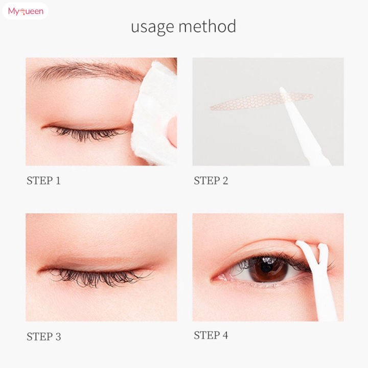 Myqueen Eyelid Lifter Strips Waterproof Double Fold Eyelid Lace Tapes