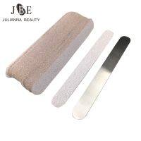 50Pcs/Lot Grey Nail File Replacement Pads 100/180/240 With 1pcs Metal Handle Sanding Buffer Block Professional Nail Files Tool