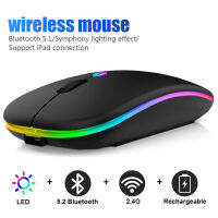 Bluetooth Wireless Mouse for Computer PC Laptop with RGB Backlight Ergonomic Rechargeable USB Gaming Mouse 1600 DPI