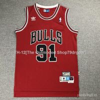 ﹍ 534 Chicago Bulls team NBA men basketball jerseys sportswear S-XXL RODMAN 91 Red