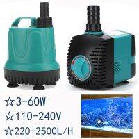 HOT ERYUUZMKLIO 115 3 60W Aquarium Submersible Water เครื่องสูบน้ำ Fountain Filter Fish Pond Ultra Quiet Water เครื่องสูบน้ำ Tank Fountain 110 120V/220V 240V