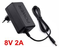 1PCS 8V2A New AC 100V-240V Converter Adapter DC 8V 2A 2000mA Power Supply EU Plug DC 5.5mm x 2.1mm-2.5mm