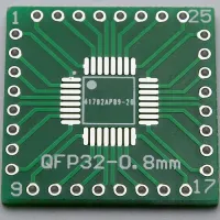 QFP32 Sem Chumbo À Placa De Adaptador DIP32 QFN32 Ao Passo De Encaixe 0.65มม. 0.8มม.