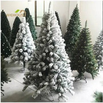 White Snow Spray Flocking Christmas Tree Artificial Snow Simulation  Encrypted Pvc Christmas Tree Ornaments New Year'S Gift
