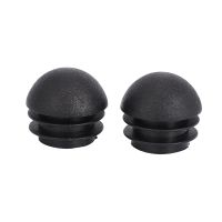 6 Pcs 25mm Dia Plastic Round Tube Inserts End Blanking Caps Black