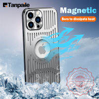 Tanpaile โลหะอลูมิเนียมกระจายความร้อนกรณีโทรศัพท์สำหรับ iPhone 14 13 12 Pro Max Plus กันกระแทกแม่เหล็ก Magsafe ระบายความร้อนโทรศัพท์ปกปลอกป้องกันยาก【 E-กีฬา King】