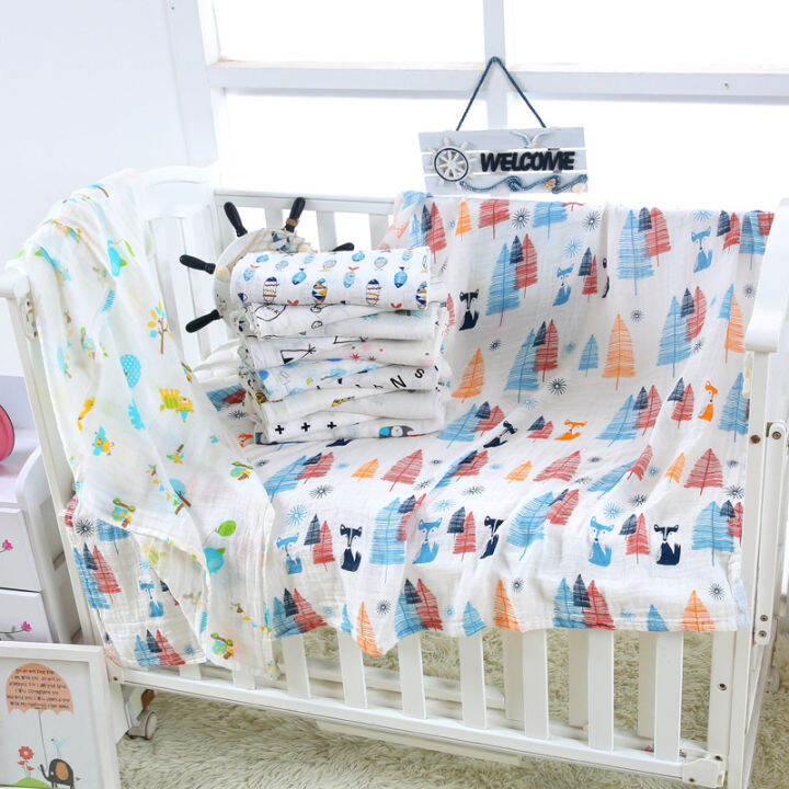 kiss-baby-ผ้าห่อเค็ก-มัสลิน-ผ้าอ้อม-cotton-120-110cm-sb002