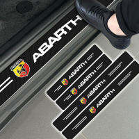 4ชิ้นประตูรถงัวแผ่นสติกเกอร์สำหรับทุก Fiat Abarth Punto 124 125 500 500X 500L อุปกรณ์ตกแต่งคาร์บอนไฟเบอร์ D Ecals