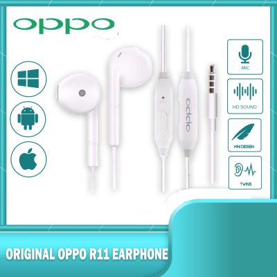 100% OPPO R11หูฟังอเนกประสงค์หูฟังต้นฉบับสำหรับ A3s A3 A37 A7 A9 F5 F7 F9 F11 R7 R9 R11