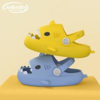 (ETX)ETXSummer Shark Slippers For Children Cold Slippers Indoor Non-Slip Soft Bottom Comfort Cute Baby Hole Shoes Boys Girls Home Slides