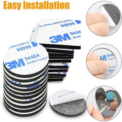 20pcs Strong Pad Mounting Tape Double Sided Self Adhesive EVA Foam Sticky Black White Multiple Size Include Square Round