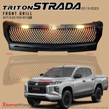 Front BLACK OUT Black Mesh Grille Suitable For Mitsubishi Triton