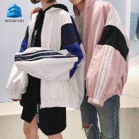 WITKEY Men and Women Loose Couple Jacket Harajuku BF Wind Baseball Uniform Korean