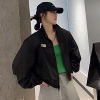 ๑❉ QWEEK Korean Streetwear Y2k Windbreaker Cropped Bomber Jacket Jackets Female Oversize Coats