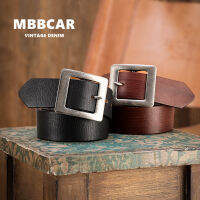 MBBCAR เข็มขัดหนังหนังฟอกฝาดสีเข้มผักสำหรับผู้ชาย,เข็มขัดอัลลอยอเมริกาแบบย้อนยุคหนังชั้นนอกสุดสุภาพบุรุษเข็มขัดทำด้วยมือใหม่ฤดูใบไม้ร่วง