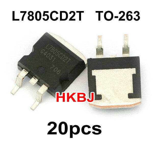 20 ชิ้น/ล็อต 7805 L7805CD2T SMD ควบคุมสามขั้ว L7805 TO-263 (D2Pak) เดิม ...