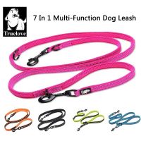 Truelove 7 In 1  Multi-Purpose Adjustable Dog Lead Hand Free Pet Training Leash Reflective Dog Leash Walk 2 Dogs Harness TLL2411 Collars