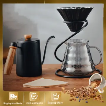 Hand-made Glass Gooseneck Hand Drip Coffee Pot Heat-resistant Glass Pour  Over Coffee Tea Kettle Maker For Cafe Barista Gas Stove - Temu Philippines