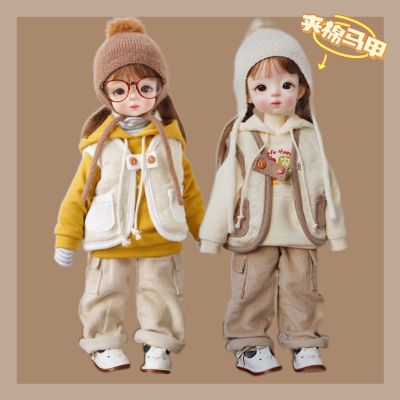 BJD doll clothes vest cotton waistcoat Ma3 jia3 6 points 16 doll clothes accessories