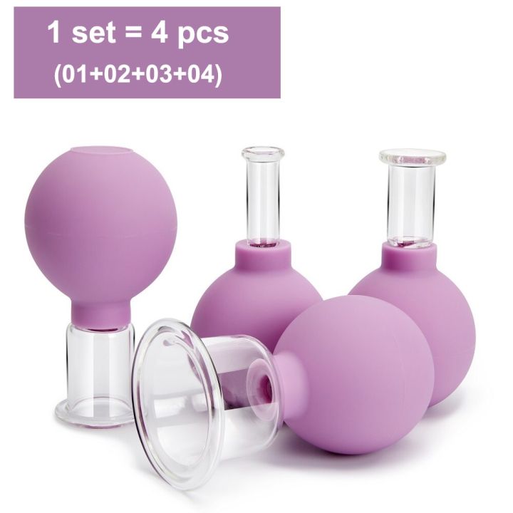 Rubber Cupping Set Face Massager Vacuum Face Skin Lifting Facial Cups Anti Cellulite Cup Anti