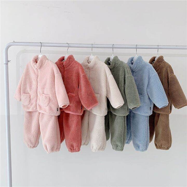 baby-autumn-winter-pajamas-set-boys-and-girls-flannel-pajamas-keep-warm-tops-and-pants-suit-fleece-jumpsuit-pajamas