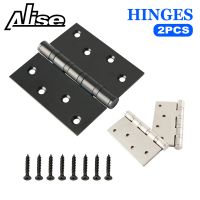 2Pcs Hardware Stainless Steel Hinges Door Connector Drawer 8 Mounting Holes Durable Furniture Bookcase Window Cabinet Home