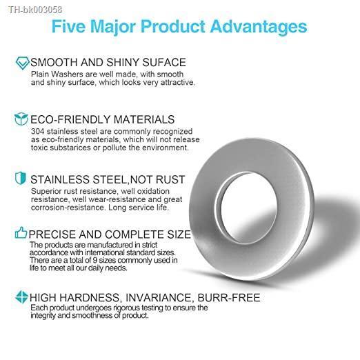 360pcs-stainless-steel-sealing-solid-gasket-washer-kit-m2-m2-5-m3-m4-m5-m6-m8-m10-sump-plug-oil-for-general-repair-seal-ring-set