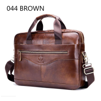 Mens Cowhide Leather Briefcase Mens Genuine Leather Handbags Crossbody Bags High Quality Luxury Business Messenger Bags Laptop
