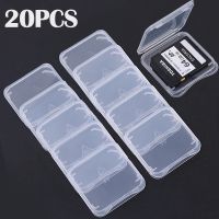 【CC】▣◙✙  20/10/5/1PCS Transparent TF/SD Memory Cards Holder Storage Boxes SIM Card Dustproof