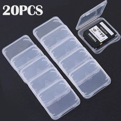 【CC】▣◙✙  20/10/5/1PCS Transparent TF/SD Memory Cards Holder Storage Boxes SIM Card Dustproof