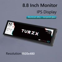 8.8นิ้ว Capacitive Touch Monitor CPU GPU RAM HDD Long Strip IPS จอแสดงผลการตรวจสอบอุณหภูมิ AIDA64 DIY Themes ได้อย่างอิสระ