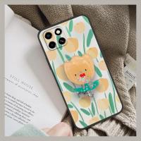 Soft Case glisten Phone Case For infinix X6512/Smart6 HD foothold Cover cartoon Dirt-resistant Silicone Cartoon Cute