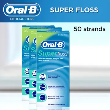 Super Floss Mint Dental Floss for Braces Bridges • Price »